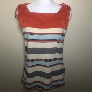 Postage Stamp striped tank by Anthropologie Sz M